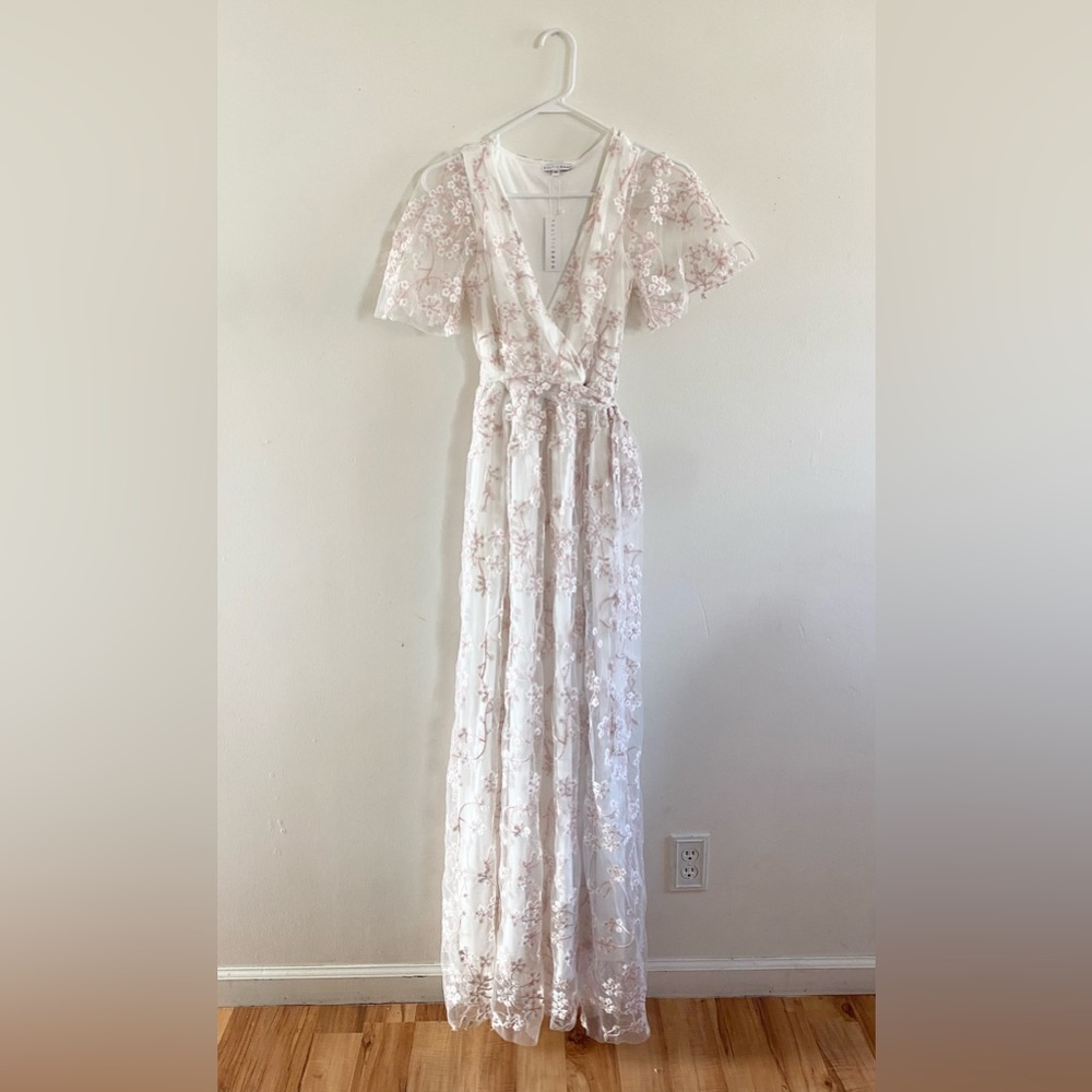 Baltic Born cherry blossom dress worn ONCE! with pink detailing.